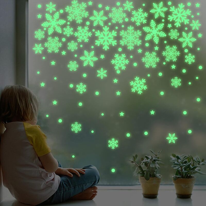 Autocollants De Noël - 10 Feuilles Fenêtre, Décoration