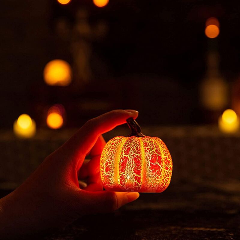 Bougies Led Halloween 4x Lumières LED Citrouille Halloween - 16 Couleurs, Télécommande - Décoration Sans Flamme Decoration Halloween