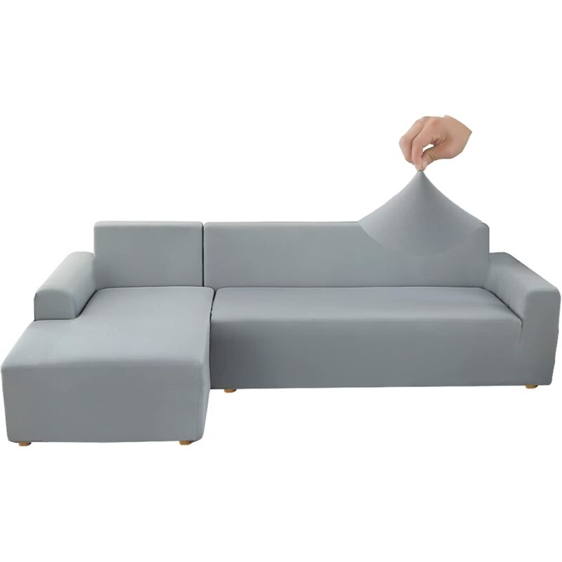LES® Housses De Canapé Extensible,Couleur Unie Sofa Elastique Couverture Protecteur Fauteuil (1 Place,Vin Rouge) 117211 - Maison