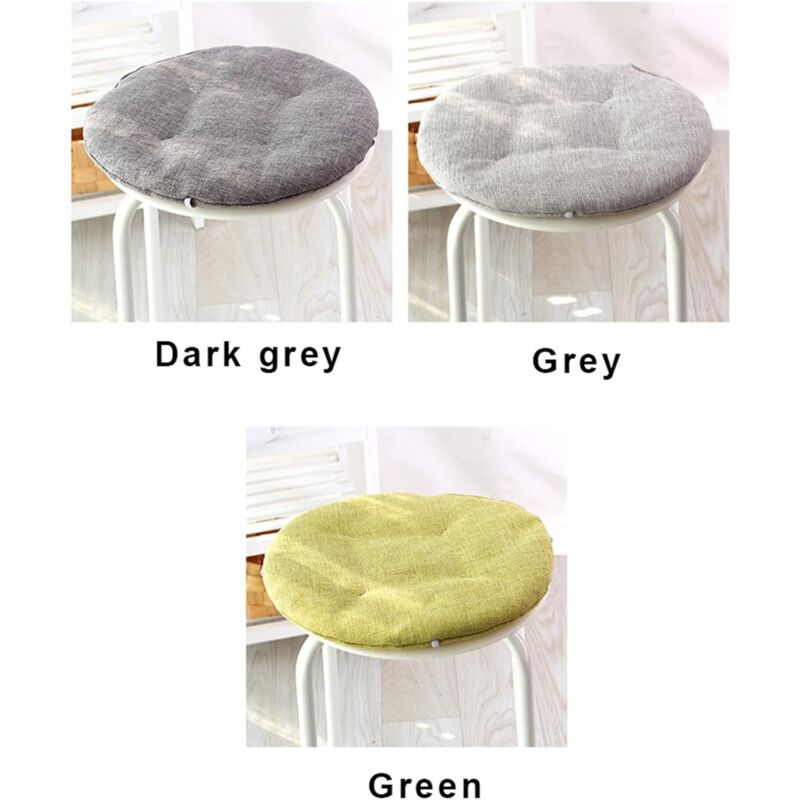 Lot De 2 Coussins De Chaise Ronds Épais 8cm - 50x50cm Confort Intérieur & Extérieur