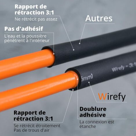 Regain Giono Gaine Thermorétractable Transparente 10mm - Longueur 1m - Ratio 2:1 - Neuf Tube Thermo 1m Ratio 2/1 - Foto 5