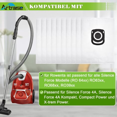 Lot de 10 sacs d'aspirateur pour Rowenta Hygiene , Zr200520, Compact Power, X-trem Power et Silence Force (RO64XX, RO63XX, RO68XX, RO39X) | Leroy Merlin