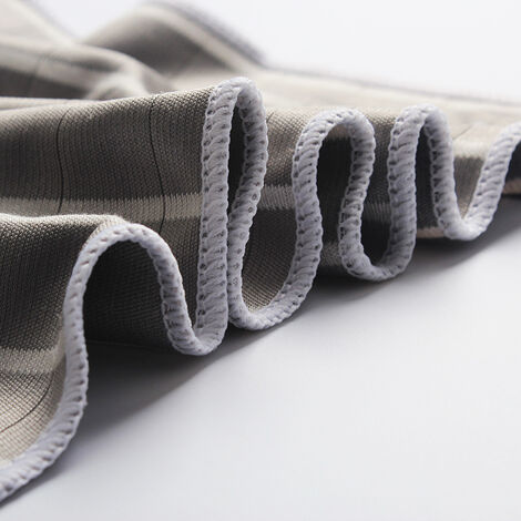 Lot de 5 torchons de cuisine en bambou et microfibre, super doux, absorbants, 40 x 50 cm, gris