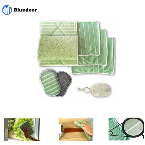 Chiffon Bambou Microfibre pour Vitres Miroirs Carreaux Carrosserie  Microfibre Bambou Vitre Ménage Salle de Bain (3