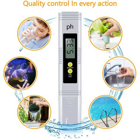 Testeur PH/EC/TDS/température YINMIK 4-en-1 - Pour Piscine, Aquarium, Eau Potable Et Hydroponie - Écran LCD Simultané