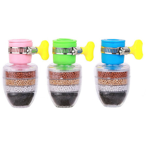 3pcs mini filtre à eau de robinet 6 couches robinet deau au charbon actif charbon robinet leau cartouche de filtre purificateur propre robinet de filtre à eau de cuisine douche dappoint