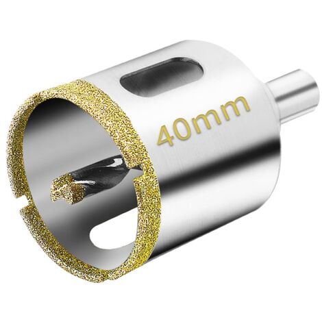 Bluedeer – Scie cloche diamantée 40 mm – Acier au carbone avec revêtement diamanté – Pour carrelage, verre, céramique, marbre – Perçage précis