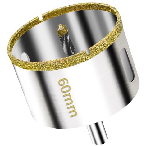 Bluedeer – Scie cloche diamantée 60 mm – Acier au carbone avec revêtement diamanté – Pour carrelage, verre, marbre, céramique – Perçage précis