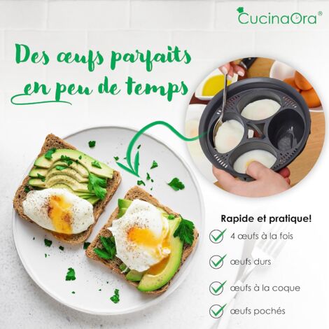 PZJFH Cuiseur à œufs 6 œufs, Moule à œufs Pochés, Pocheuse à œufs, Thermomix Accessoires Pour Thermomix TM6 TM5