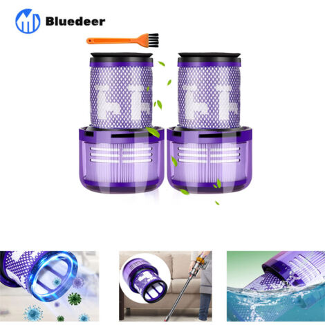 Lot de 2 Filtre Dyson v12, pour Aspirateur Filtre Dyson v12 Slim Absolute, pour Filtre Dyson v12 Accessoires HEPA lavable, filtre arrière Dyson v12 Slim pièce de rechange 971517-01 (1/5)