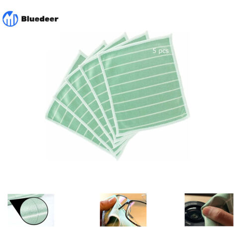 5pcs Chiffon Bambou Lunette, Microfibre Bambou pour Lunettes, ecran, visière, Bijoux, Montre - Nettoyage Lunettes de Vue Efficace - Chiffon Microfibre ecran - lingettes réutilisable