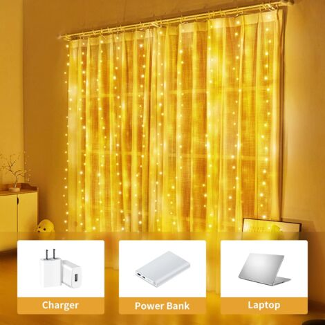 Guirlande Lumineuse Rideau Lumineux 300 LEDs 3m*3m, 8 Modes d'Eclairage Dimmable avec Télécommande et Minuterie, Étanche Guirlande lumineuse Fenêtre Decoration de Noël, Mariage, Fenêtre, bleu Guirlande Lumineuse Rideau Lumineux 300 LEDs 3m*3m, 8 Modes d'Eclairage Dimmable avec Télécommande et Minuterie, Étanche Guirlande lumineuse Fenêtre Decoration de Noël, Mariage, Fenêtre, bleu