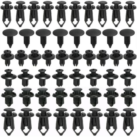 Clips Voiture, 190 Pièces Rivet Clips Plastique Rivets Plastiques Fixation de Protection avec Différentes Formes et Tailles Universel pour Auto Voitures Panneaux Garnitures de Portières (1/5)