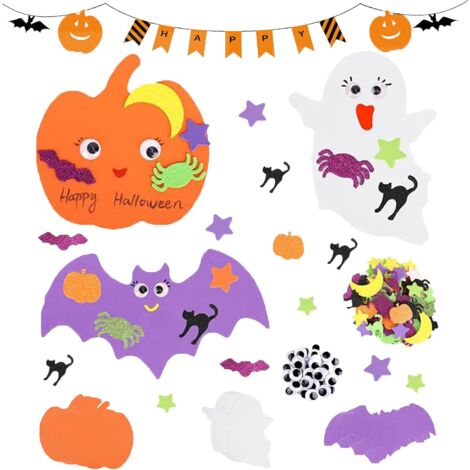 Kit masques Halloween : Citrouille et monstre - Kits créatifs Halloween Kit masques Halloween : Citrouille et monstre - Kits créatifs Halloween