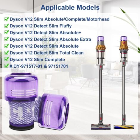 Lot De 3 Filtres De Rechange Pour Aspirateur Dyson V12 Detect Slim / V12 Slim - Réf. 971517-01 - 8