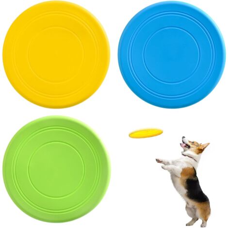 Frisbee Chien Souple – Lot De 4, Diamètre 15 Cm, TPR Résistant – Flotte Sur L’eau, Remplit De Friandises