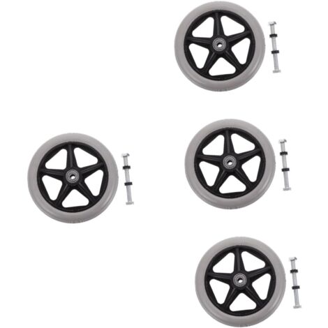 2 Roues De Rechange Pour Chariot Caddie – Acier Inoxydable Silencieuses Et Robustes, Installation Facile