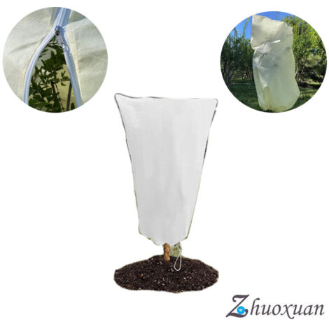 2 Housses Hivernage Plantes 180x120cm - Voile 70g/m², Fermeture Éclair, Protection Gel Et Nuissibles, Réutilisable