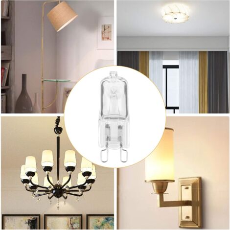 12 pièces G9 Lampes halogènes, ampoules G9 230V 28W 480lm, 2800K blanc chaud, ampoules à capsule dimmable, sans scintillement [Classe énergétique G]