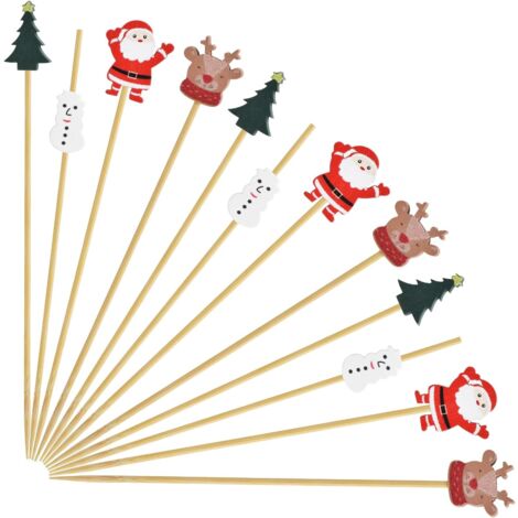 MEETOZ Lot De 100 Cure-dents De Pâques Pour Apéritifs, 13 Cm