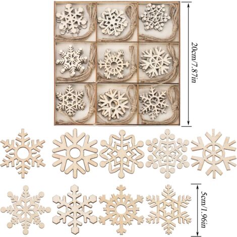 Lot De 6 Suspensions Spirales Flocons De Neige - Décorations Noël - PVC Blanc - Tourbillons