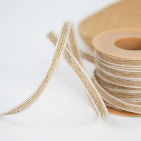 Lot De 8 Rouleaux Ruban Jute Naturel - Pour Emballage Cadeau, Déco Mariage, DIY Et Artisanat