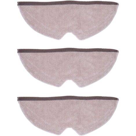 Lot de 3 serpillères de rechange de qualité supérieure compatibles avec Xiaomi MI Robot 2 Roborock S50 et Xiaowa I Xiaomi chiffons en microfibre pour robot aspirateur I Accessoires (1/4)