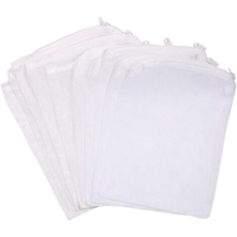 10 PCS Sacs en Maille Filet en Nylon Fermeture Éclair Filtre de Bassin Sac pour Aquarium en Maille Fine et Gros débit