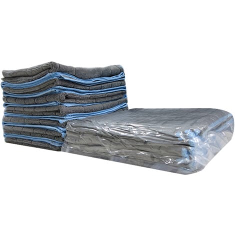 Lot de 3 Chiffons en Microfibres de Carbone 380GSM, Torchons Nettoyage Poussiere, Lingettes Essuie pour Cuisine Voiture Menage Verre Vitre Vaisselle, Serviettes sans Trace Absorbant, 40 x 04CM