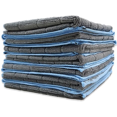 Lot de 3 Chiffons en Microfibres de Carbone 380GSM, Torchons Nettoyage Poussiere, Lingettes Essuie pour Cuisine Voiture Menage Verre Vitre Vaisselle, Serviettes sans Trace Absorbant, 40 x 04CM