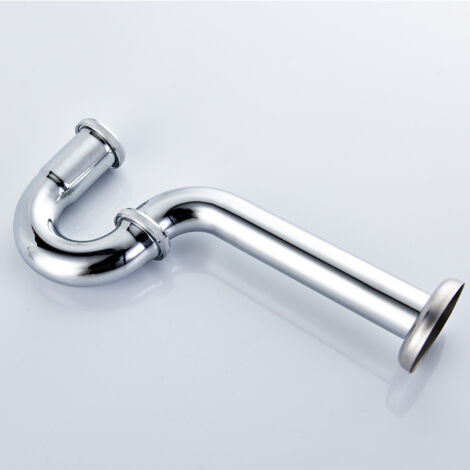Siphon Lavabo Universel ONECE - Acier Inoxydable Chromé, Réglable 225-270mm, Anti-Odeurs - 1-1/4x32 Mm