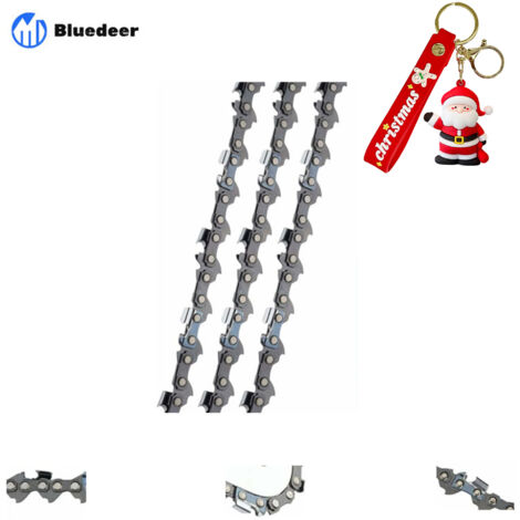 Lot de 3 Chaîne de tronçonneuse 3/8"LP 52 maillons 1,1mm 35cm Faible Rebond Compatible avec Bosch AKE 35 S AKE 35-19 S, Einhell, Husqvarna, Makita, Dolmar, Oregon et autres F Bluedeer