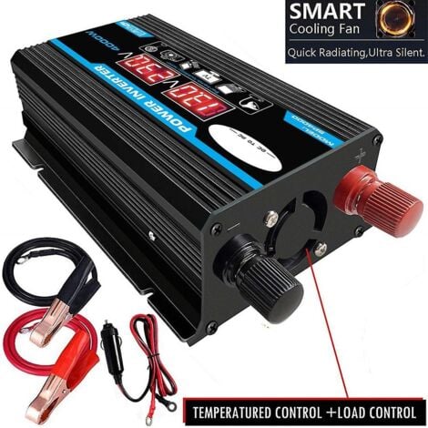 Convertisseur 12V 220V Pur Sinus 4000W Onduleur à Onde Sinusoïdale Pure Transformateur avec Télécommande & Double AC Prises de Courant pour RV Voiture de Camion