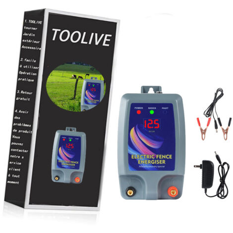 Kit de clôture électrique, Clôture électrique pour bétail, animaux, électrificateur de clôture, haute puissance, 3 modes d'alimentation pour élevage de volailles-toolive
