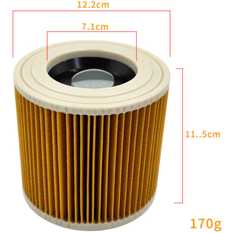 Vhbw Set De Filtros 3x Filtro Plisado Compatible Con Kärcher WD 4, WD 4 Wd 4200 Wd 4250 Wd 4290 Wd 4500 Wd 5 12585279