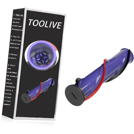 Toolive – Rouleau de brosse pour aspirateur Dyson SV11 V7 – Compatible avec brosse 96826604 – Engrenage en croix – Longueur 24 cm (1/2)
