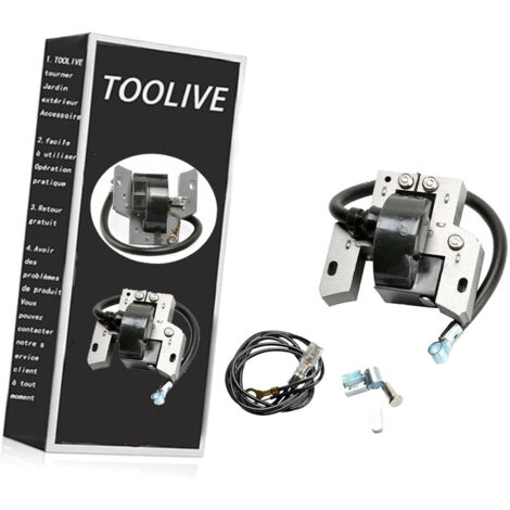 Toolive – Bobine d'allumage pour tondeuse Briggs Stratton 591420 398593 496914 793281 – Installation facile – Matériau ABS – Haute fiabilité