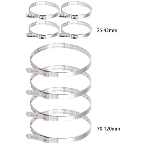 10 Pcs Kit Collier Soufflet Cardan Acier Inoxydable - 5 Grandes + 5 Petites Pinces Joint Homocinétique Arbre De Transmission