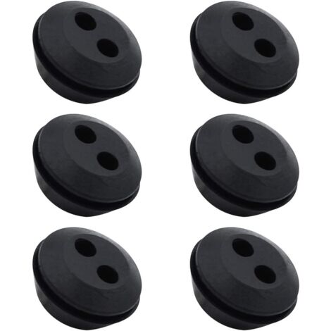 Lot de 6 Bouchon de Tuyau de Carburant Joint de Réservoir Caoutchouc 2 Trous Passe durite Passe Durite Reservoir Debroussailleuse Accessoires (1/5)