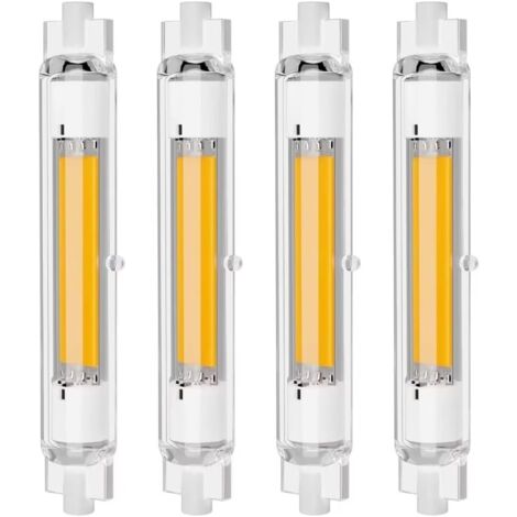 Lot de 4 Ampoules LED R7S 118mm 30W Dimmables, Blanc Chaud 3000K, Sans Scintillement (1/5)