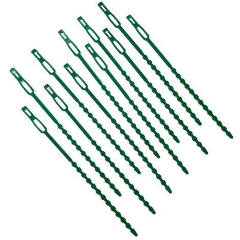 50 pièces Attaches réglables pour Plantes, Attache Tuteur en Plastique pour Tomate, Plante Jardin Serre câbles réutilisables pour Plantes Vertes et arbustes (17.5cm) (1/5)