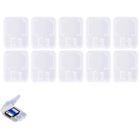 Lot de 10 étuis de rangement pour cartes SD, cartes SD, TF, pour cartes mémoire