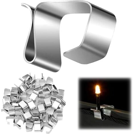 SelfTek Lot De 120 Crochets De Gouttière Pour Guirlandes Lumineuses