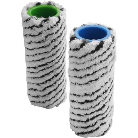 Lot De 4 Rouleaux Microfibre Jaune/Gris Pour Kärcher FC7, FC5, FC3 - Kallefornia - Neuf