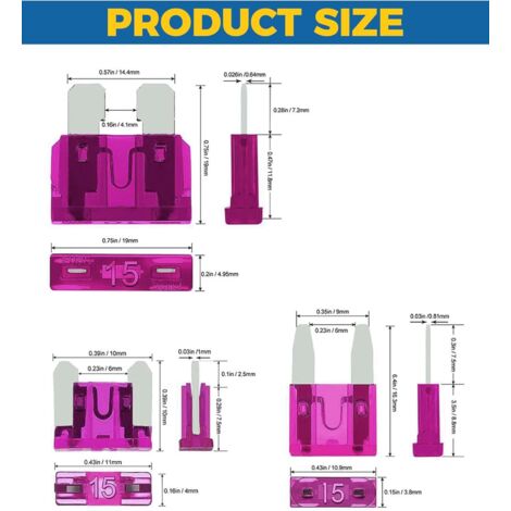 Kit 180 Pièces Fusibles Voiture - Fusibles 20A, 30A, 40A Mini Et Moto - Protection Surcharge Et Court-circuit - 4
