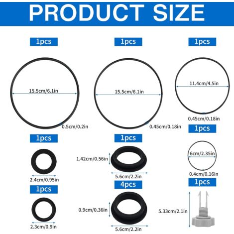 Lot de 10 joints toriques ronds soudés en acier inoxydable 304 de qualité 5 x 60 mm