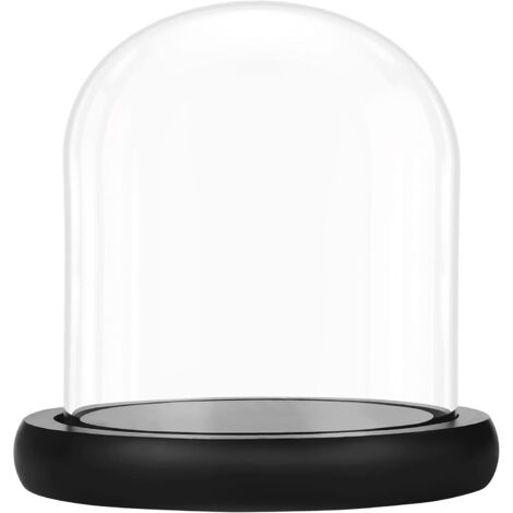 Lampe Cloche en Verre avec Socle en Bois - Clodia - Achat / Vente Lampes de Chev