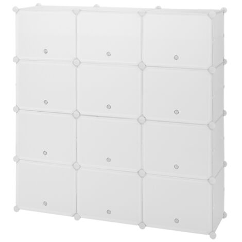 Meuble chaussures 42 paires blanc 7 niveaux, étagère à chaussures extensible, armoire grande capacité (1/5)