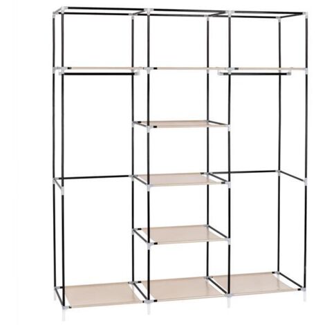 Armoire En Tissu Non Tissé Portable - Pliable, Anti-poussière, Polyvalente