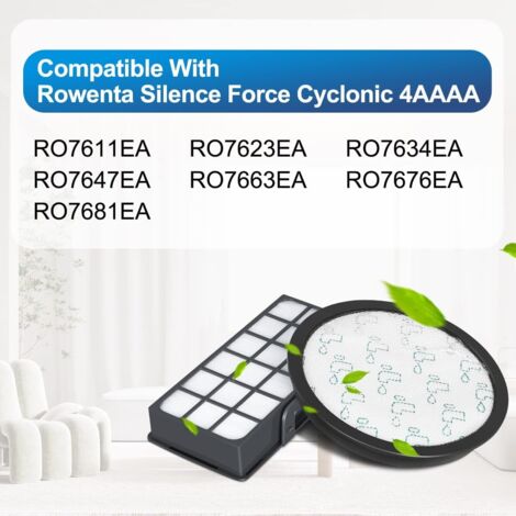 Lot De 2 Filtres HEPA + Mousse Pour Rowenta Silence Force Cyclonic RO76xx – ZR903701 Compatible – Performance Aspirateur Optimale
